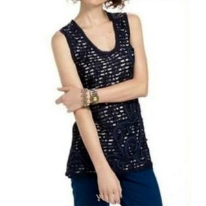 Anthropologie Meadow Rue Lace Overlay Tank
